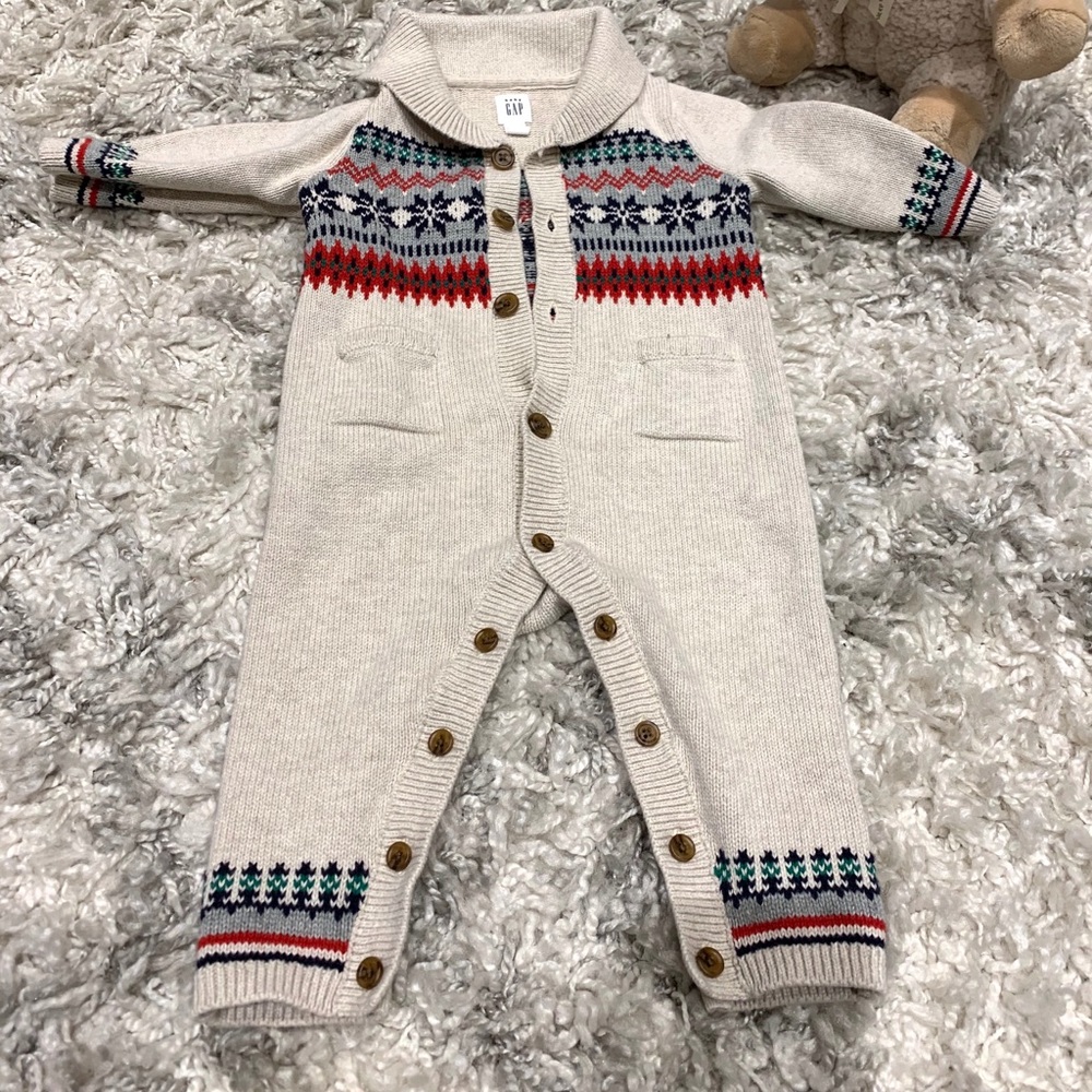 Baby Gap Cozy Mockneck Sweater One-Piece 6-12m